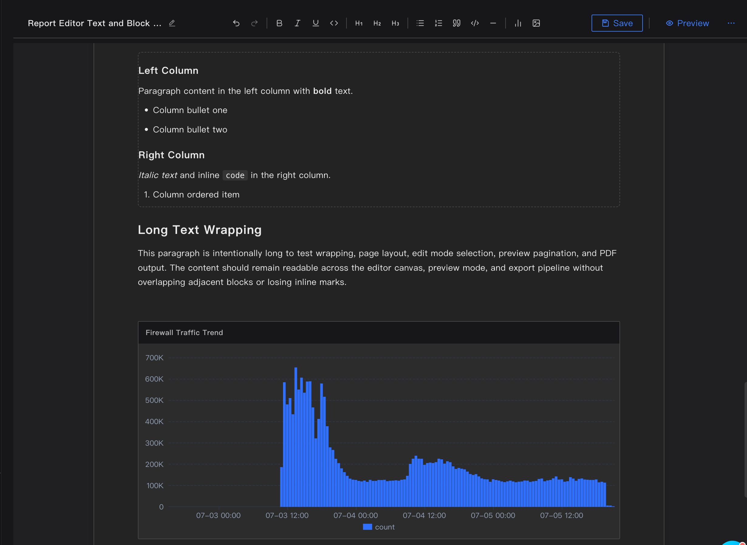 NovaQL report